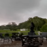 Man And Dog Barely Escape The Wrath Of A Tornado