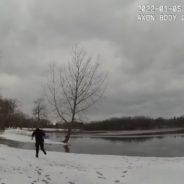 Months After Saving Elderly Woman From Fire, Hero Cop Rescues Dog From Frozen Lake