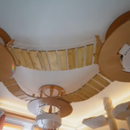 Woman Builds “Cat Ceiling Heaven” For Five Cats Living In A Small Home